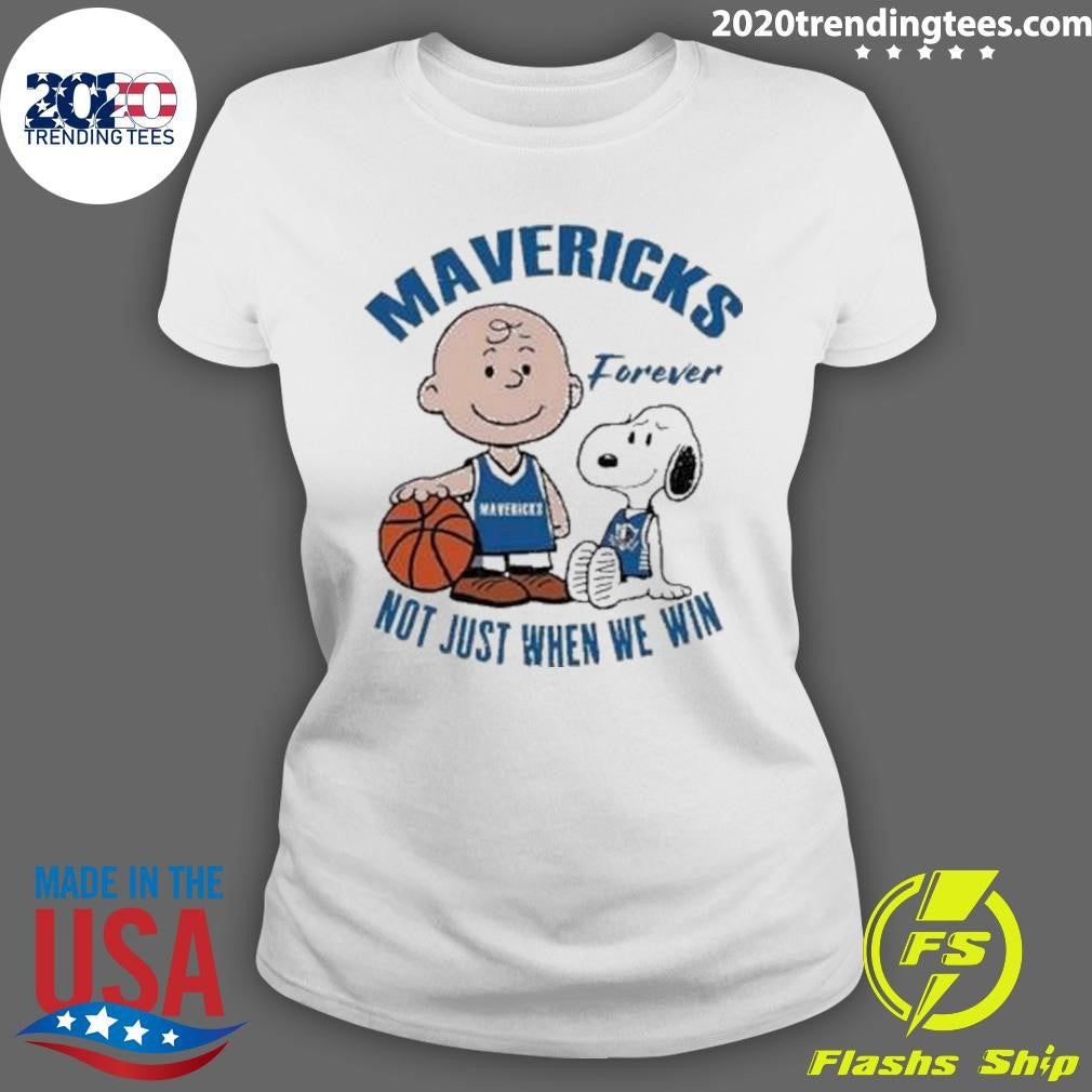 Premium Snoopy And Charlie Brown Dallas Mavericks - Adult & Kids T-Shirts, Sweatshirts & Hoodies apparel design preview 3