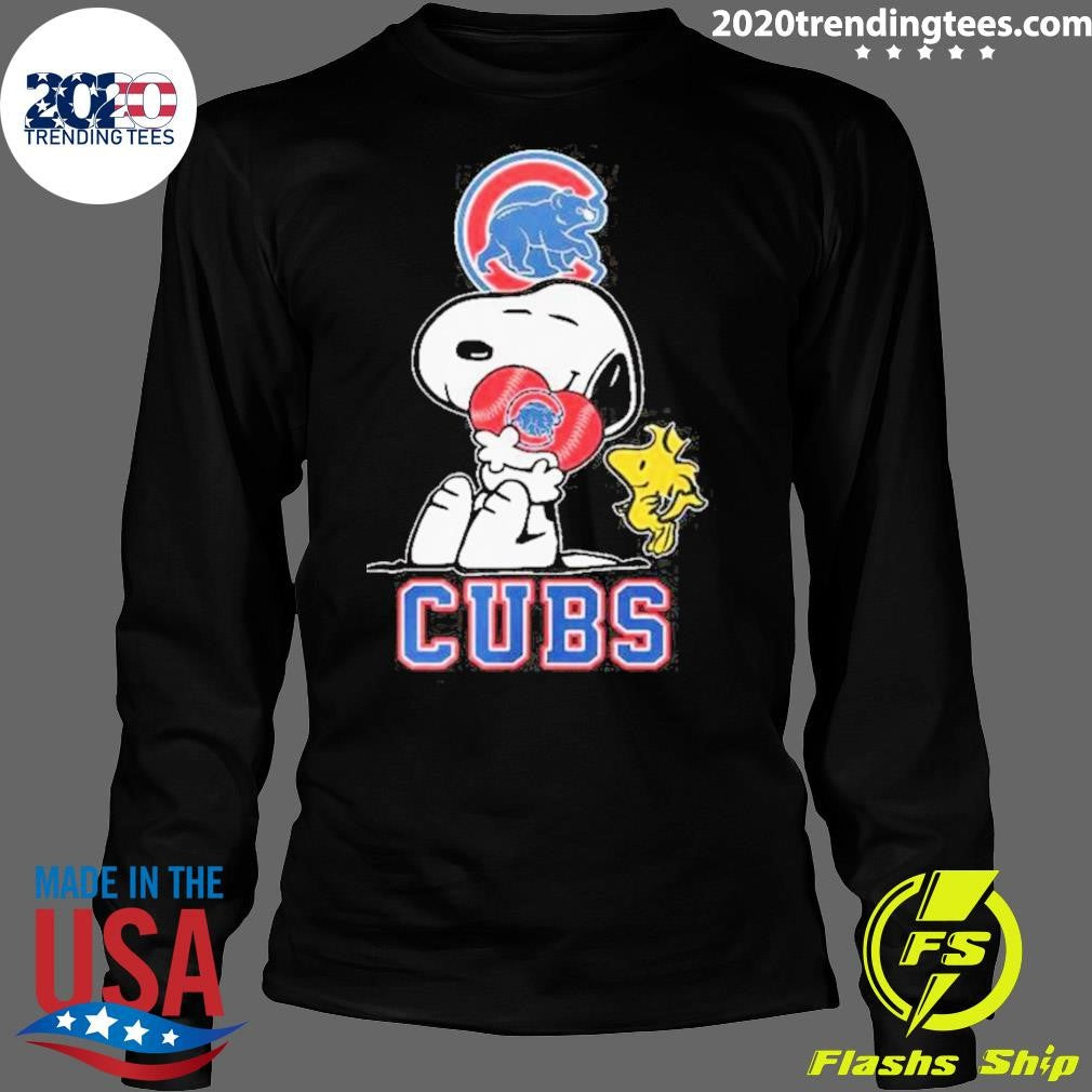 Premium Snoopy Hug Heart Chicago Cubs Baseball - Adult & Kids T-Shirts, Sweatshirts & Hoodies apparel design preview 4