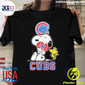 Premium Snoopy Hug Heart Chicago Cubs Baseball - Adult & Kids T-Shirts, Sweatshirts & Hoodies apparel design preview 1
