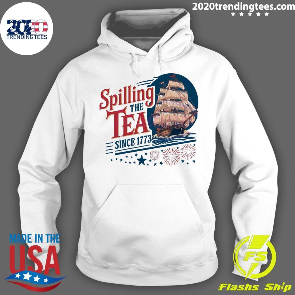 Premium Spilling The Tea Since 1773 Independence Day - Adult & Kids T-Shirts, Sweatshirts & Hoodies apparel design preview 2