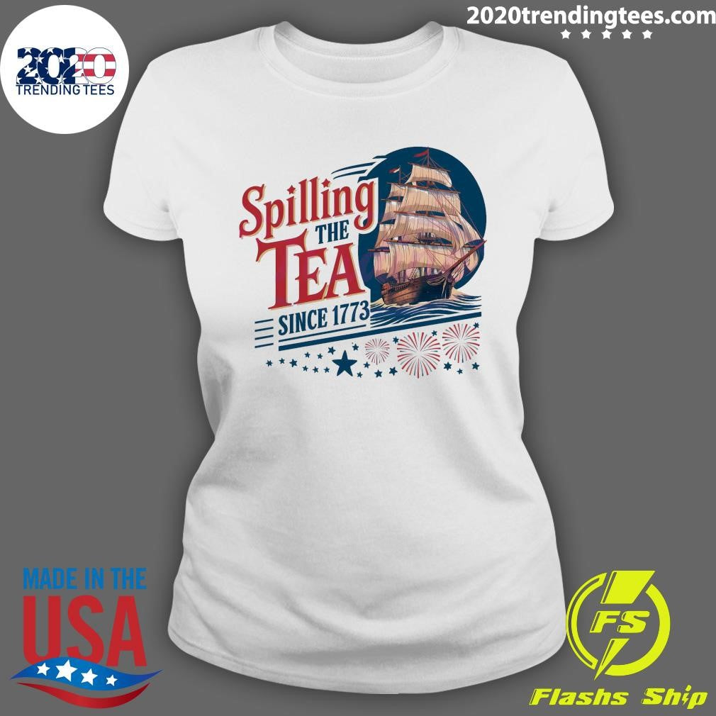 Premium Spilling The Tea Since 1773 Independence Day - Adult & Kids T-Shirts, Sweatshirts & Hoodies apparel design preview 3