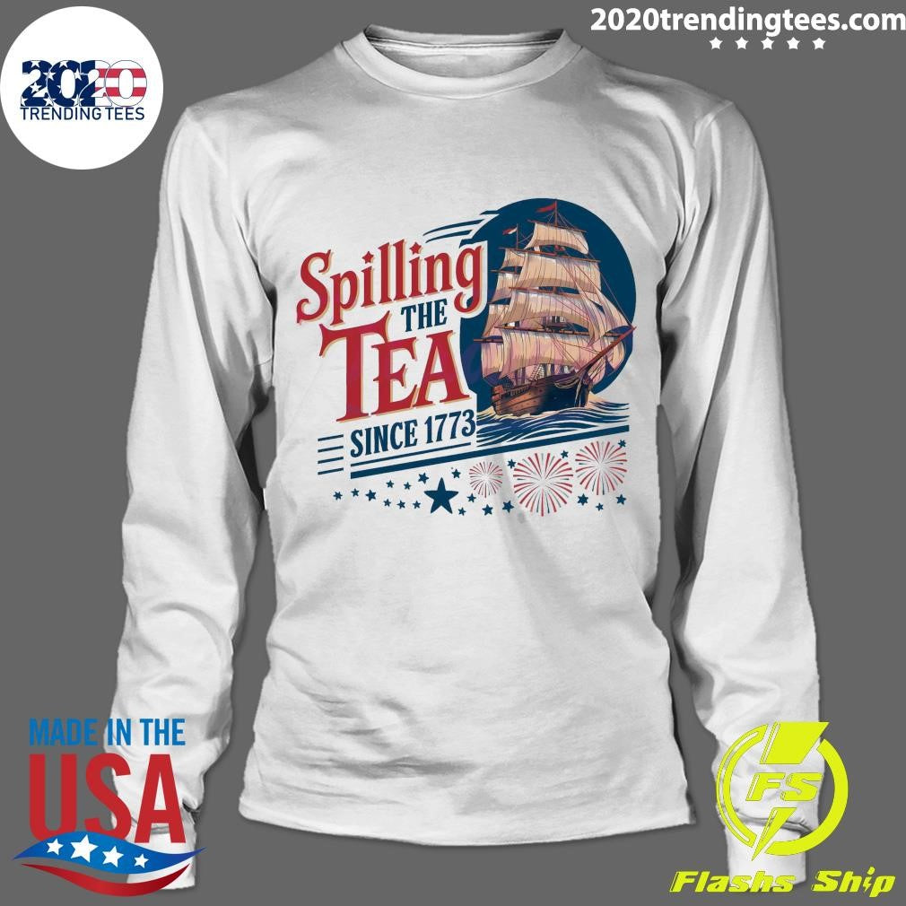 Premium Spilling The Tea Since 1773 Independence Day - Adult & Kids T-Shirts, Sweatshirts & Hoodies apparel design preview 4