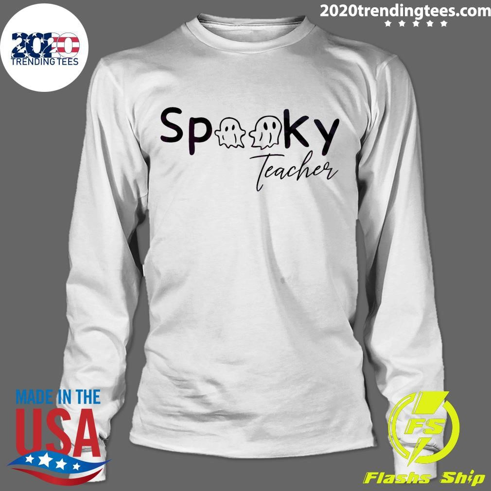 Premium Spooky Teacher Halloween Horror Boo 2024 - Adult & Kids T-Shirts, Sweatshirts & Hoodies apparel design preview 4