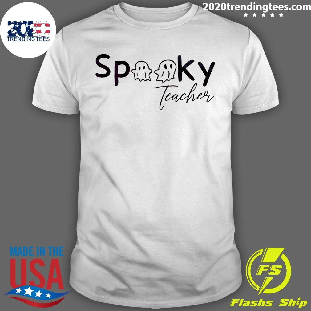 Premium Spooky Teacher Halloween Horror Boo 2024 - Adult & Kids T-Shirts, Sweatshirts & Hoodies apparel design preview 1