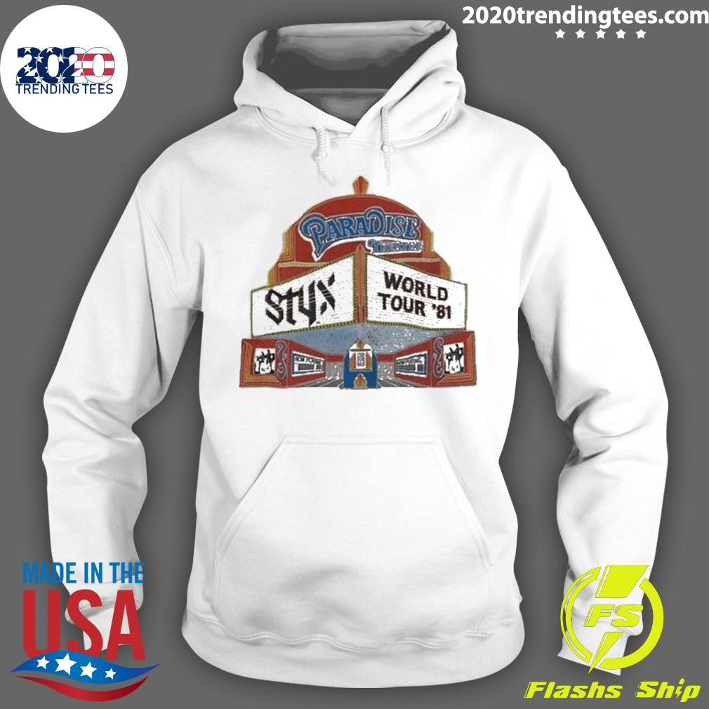 Premium Styx Tour 80s The Paradise Theatre Raglan - Adult & Kids T-Shirts, Sweatshirts & Hoodies apparel design preview 2