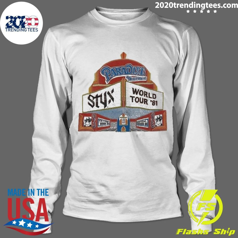 Premium Styx Tour 80s The Paradise Theatre Raglan - Adult & Kids T-Shirts, Sweatshirts & Hoodies apparel design preview 4