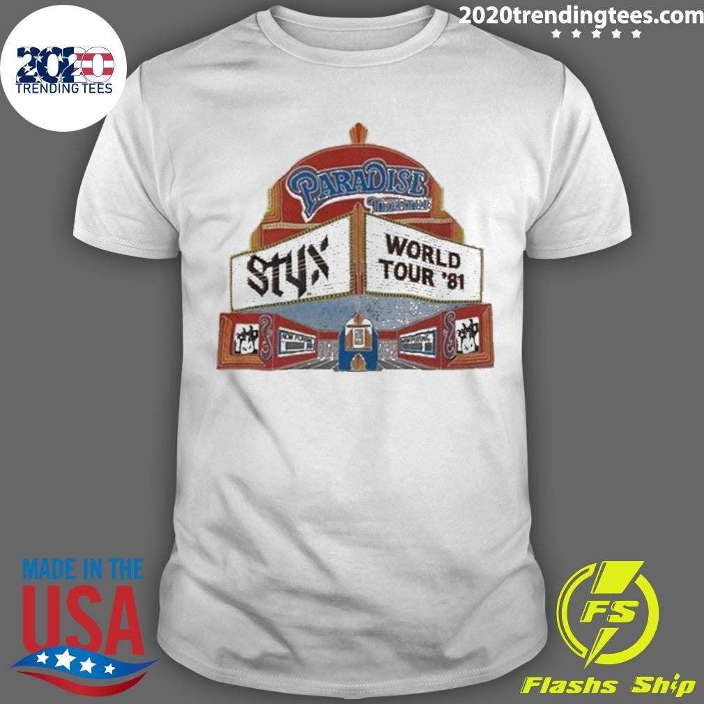 Premium Styx Tour 80s The Paradise Theatre Raglan - Adult & Kids T-Shirts, Sweatshirts & Hoodies apparel design preview 1