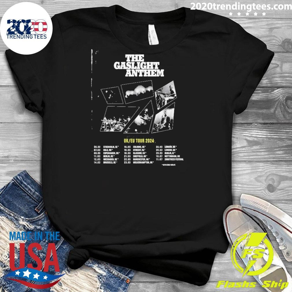 Premium The Gaslight Anthem Uk Eu Tour 2024 - Adult & Kids T-Shirts, Sweatshirts & Hoodies apparel design preview 3