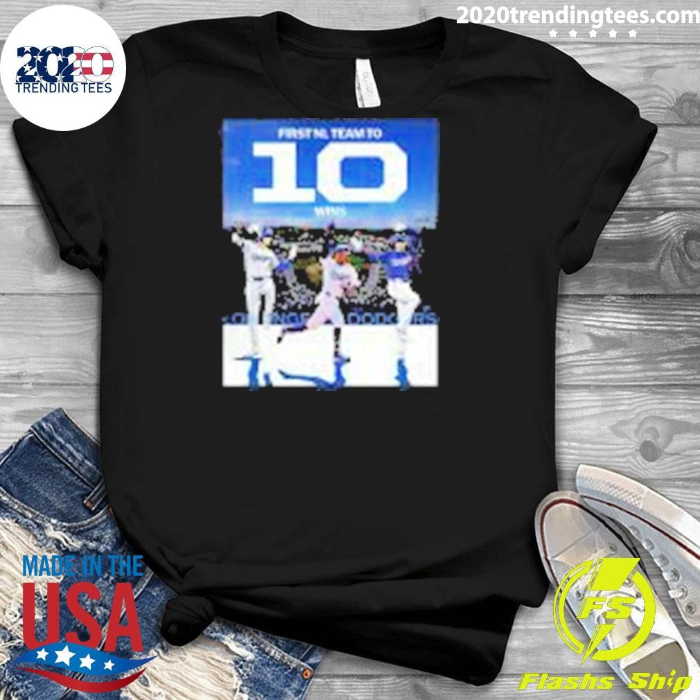 Premium The Los Angeles Dodgers Are First Nl Team In - Adult & Kids T-Shirts, Sweatshirts & Hoodies apparel design preview 3