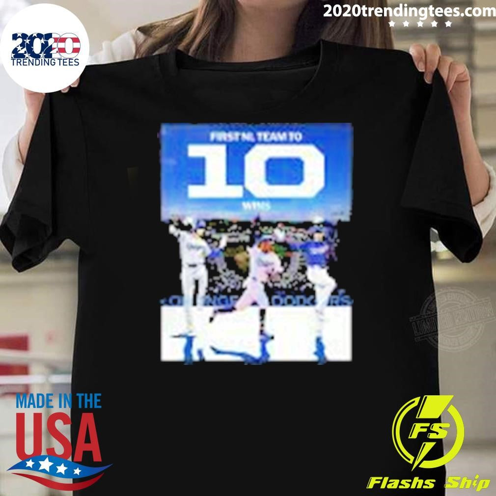 Premium The Los Angeles Dodgers Are First Nl Team In - Adult & Kids T-Shirts, Sweatshirts & Hoodies apparel design preview 1