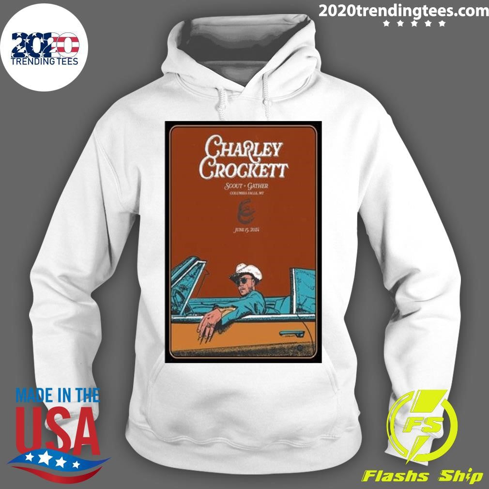 Premium Top Charley Crockett June 15 2024 Scout And - Adult & Kids T-Shirts, Sweatshirts & Hoodies apparel design preview 2