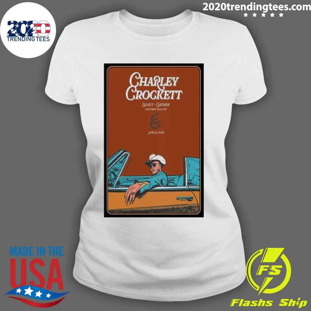 Premium Top Charley Crockett June 15 2024 Scout And - Adult & Kids T-Shirts, Sweatshirts & Hoodies apparel design preview 3