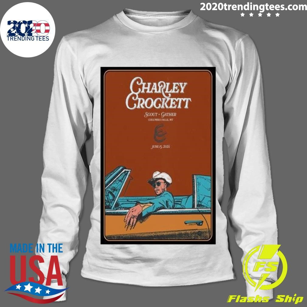 Premium Top Charley Crockett June 15 2024 Scout And - Adult & Kids T-Shirts, Sweatshirts & Hoodies apparel design preview 4