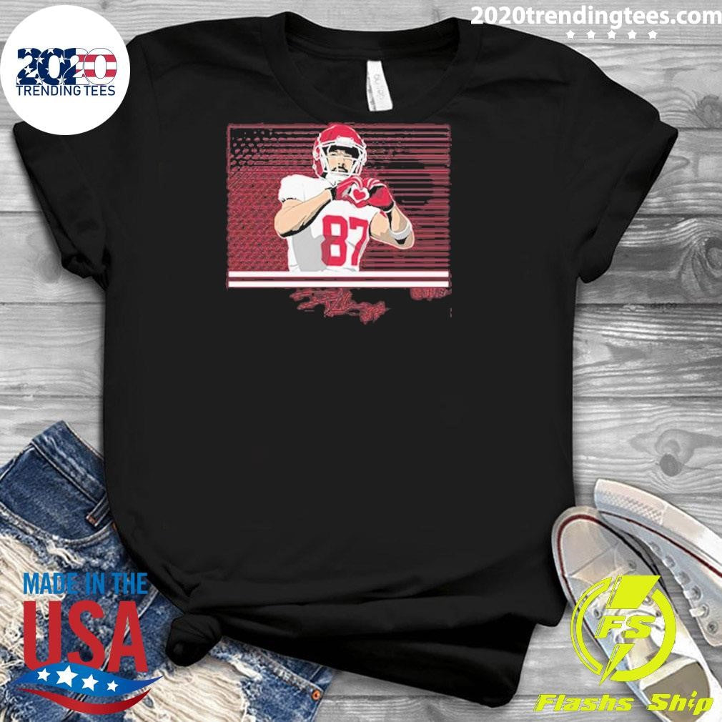 Premium Travis Kelce Throw Up The Heart Hands Super - Adult & Kids T-Shirts, Sweatshirts & Hoodies apparel design preview 3