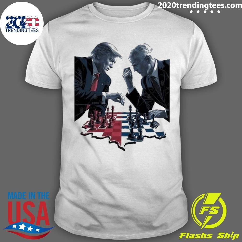 Premium Trump Vs Biden Battle For America Chess Game - Adult & Kids T-Shirts, Sweatshirts & Hoodies apparel design preview 1