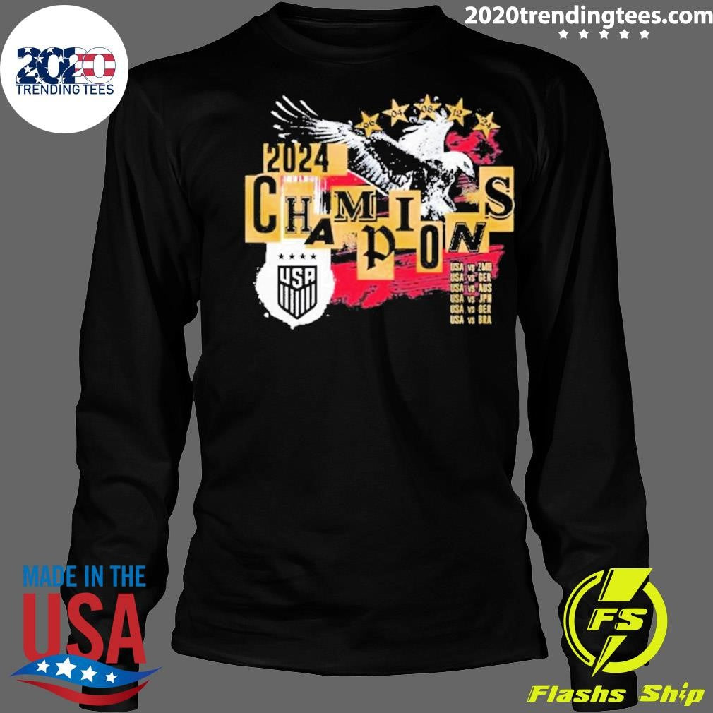 Premium Uswnt 2024 Champions Eagle - Adult & Kids T-Shirts, Sweatshirts & Hoodies apparel design preview 4