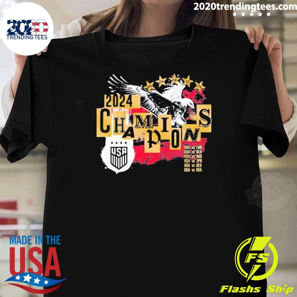 Premium Uswnt 2024 Champions Eagle - Adult & Kids T-Shirts, Sweatshirts & Hoodies apparel design preview 1