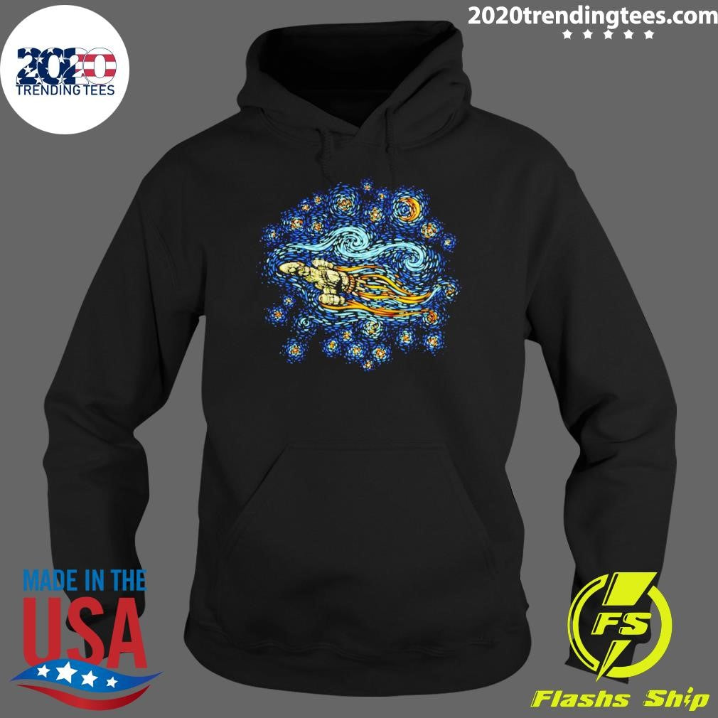 Premium Van Gogh's Starry Night Shiny - Adult & Kids T-Shirts, Sweatshirts & Hoodies apparel design preview 2
