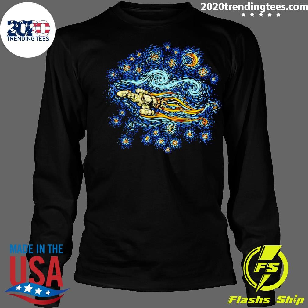 Premium Van Gogh's Starry Night Shiny - Adult & Kids T-Shirts, Sweatshirts & Hoodies apparel design preview 4