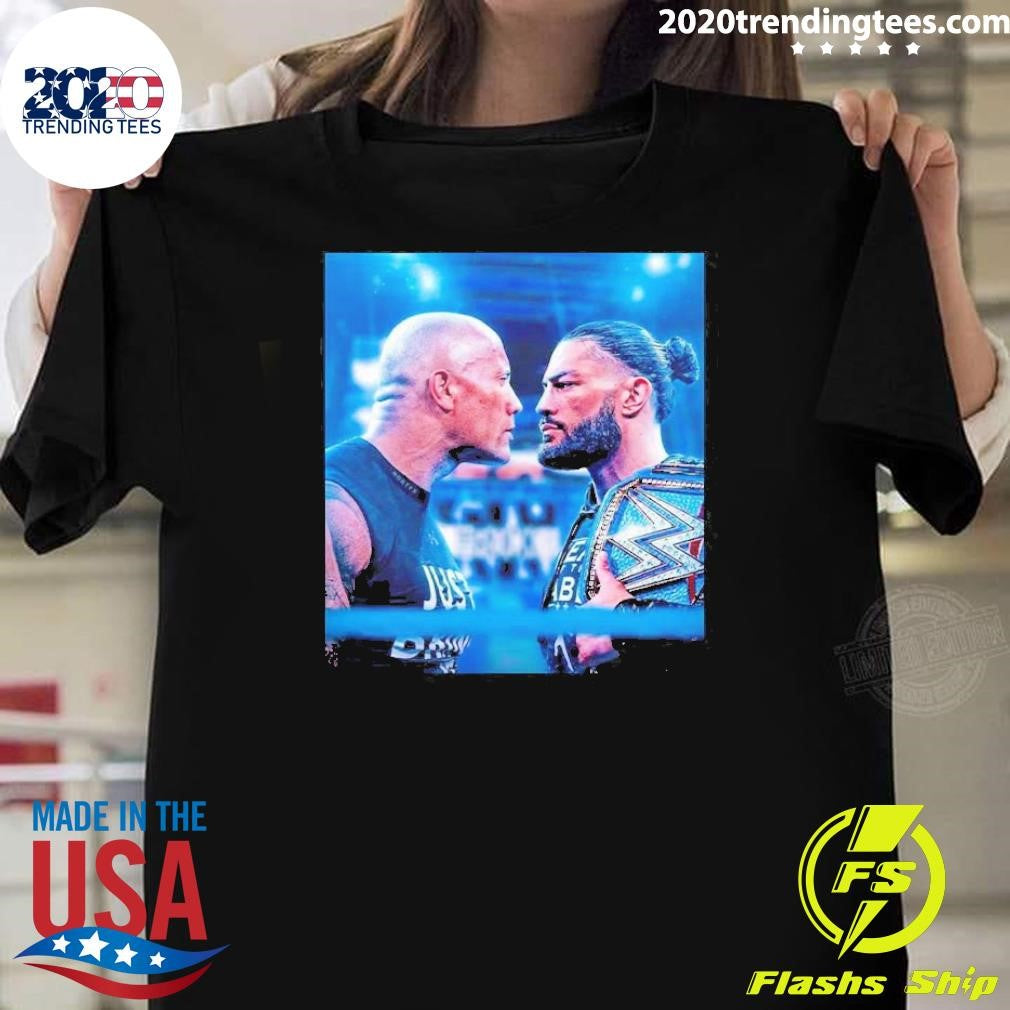 Premium Wwe Wrestle Mania 40 The Rock And Roman - Adult & Kids T-Shirts, Sweatshirts & Hoodies apparel design preview 1