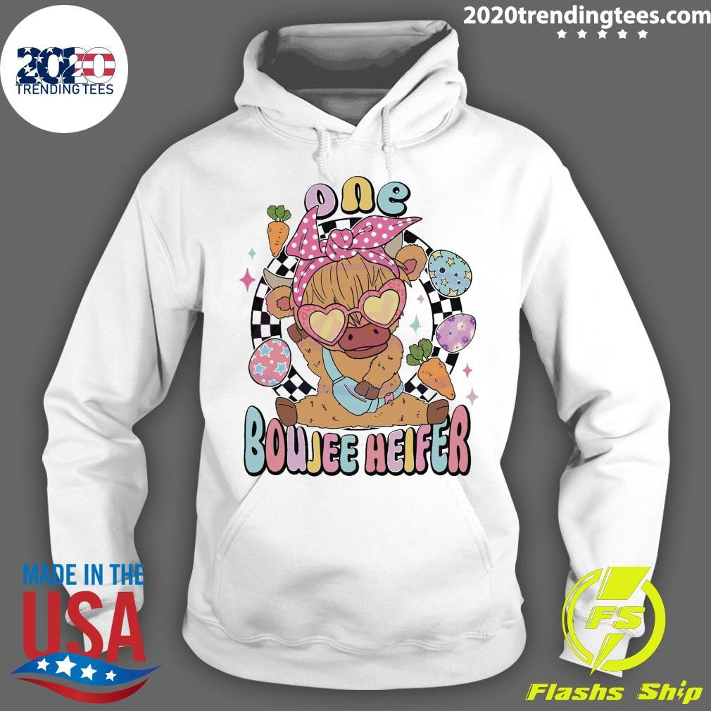 Premium one Boujee Heifer Easter Cow - Adult & Kids T-Shirts, Sweatshirts & Hoodies apparel design preview 2