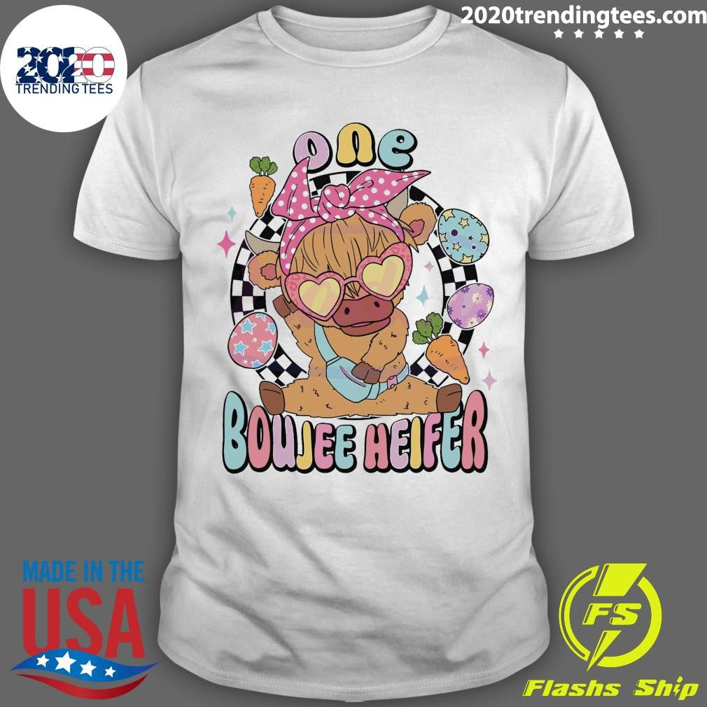 Premium one Boujee Heifer Easter Cow - Adult & Kids T-Shirts, Sweatshirts & Hoodies apparel design preview 1