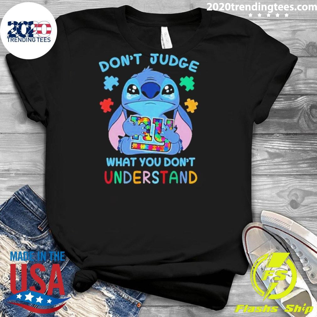 Premium stitch New York Giants Autism Awareness Don't - Adult & Kids T-Shirts, Sweatshirts & Hoodies apparel design preview 3