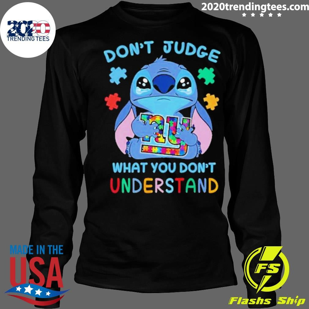Premium stitch New York Giants Autism Awareness Don't - Adult & Kids T-Shirts, Sweatshirts & Hoodies apparel design preview 4