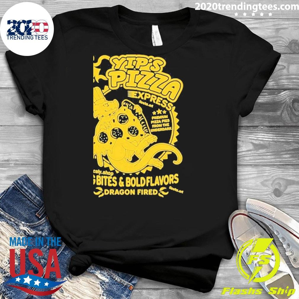 Premium yip's Pizza Big Bites Bold Flavors - Adult & Kids T-Shirts, Sweatshirts & Hoodies apparel design preview 3