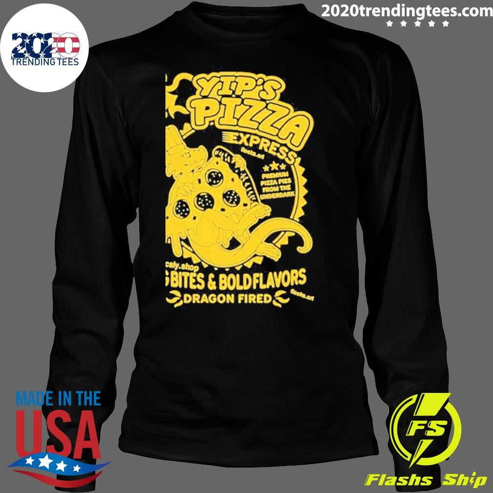 Premium yip's Pizza Big Bites Bold Flavors - Adult & Kids T-Shirts, Sweatshirts & Hoodies apparel design preview 4