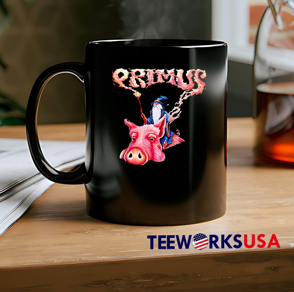 Primus band wizard riding pig fantasy - Adult & Kids T-Shirts, Sweatshirts & Hoodies apparel design preview 2