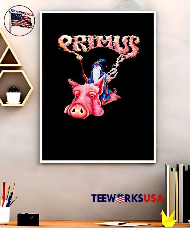 Primus band wizard riding pig fantasy - Adult & Kids T-Shirts, Sweatshirts & Hoodies apparel design preview 5