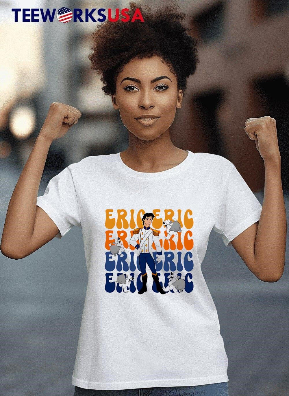 Prince Eric repeat cartoon cute - Adult & Kids T-Shirts, Sweatshirts & Hoodies apparel design preview 8