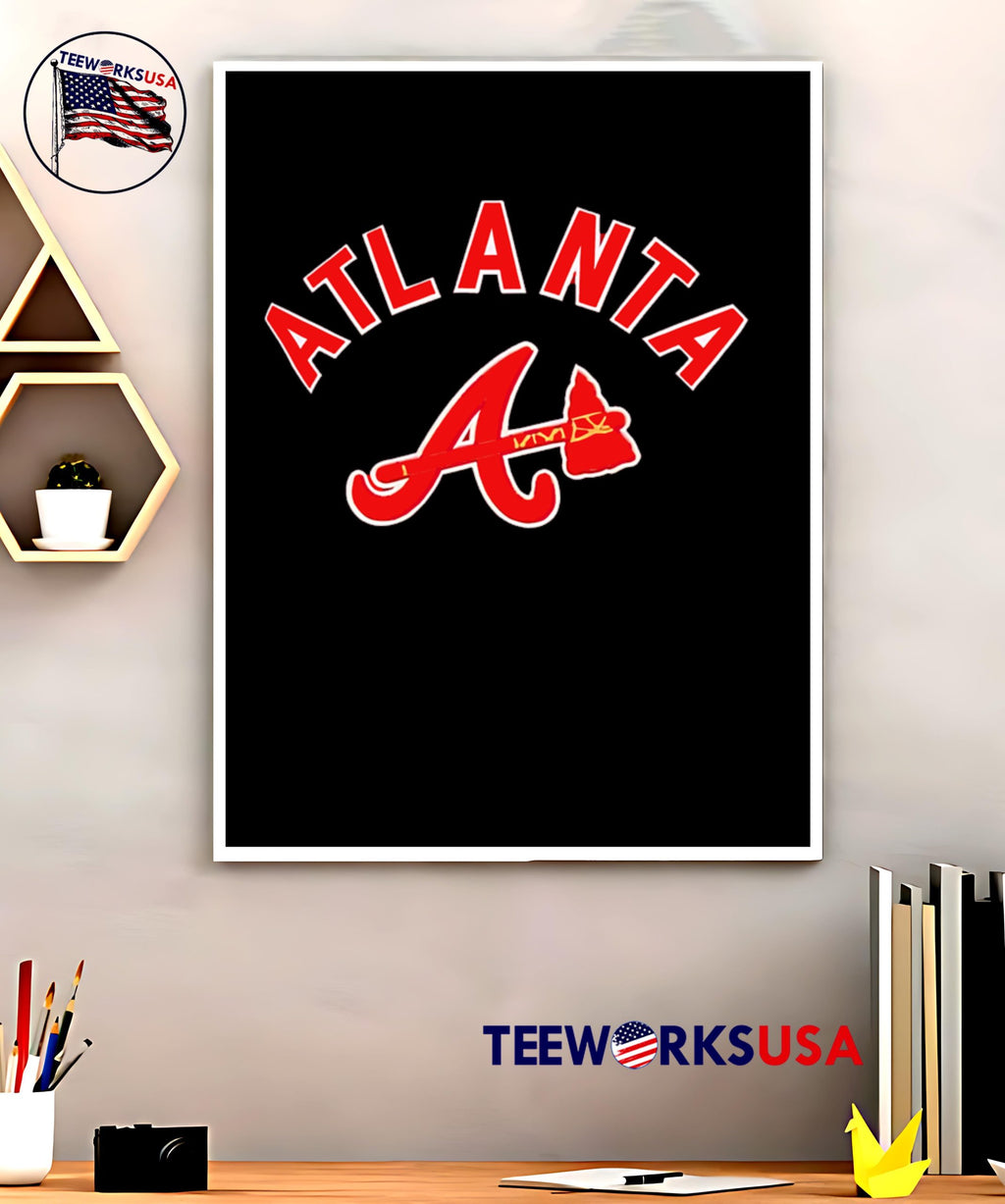 Pro Standard Atlanta Braves Red Bristle - Adult & Kids T-Shirts, Sweatshirts & Hoodies apparel design preview 5