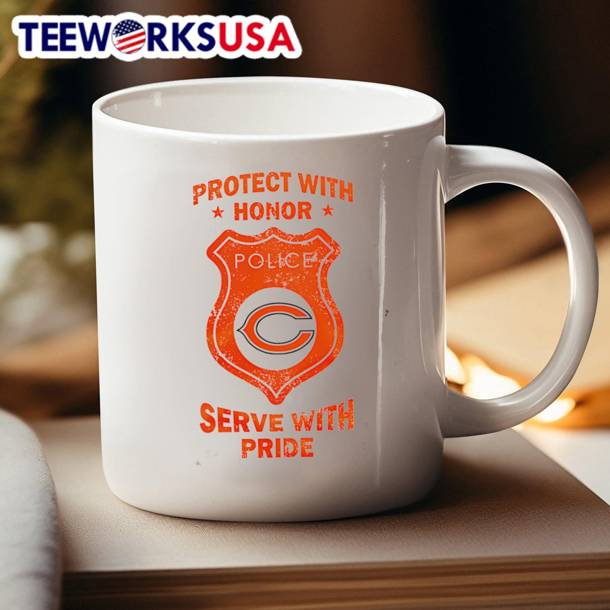 Protect with honor serve Pride Chicago Bears - Adult & Kids T-Shirts, Sweatshirts & Hoodies apparel design preview 4