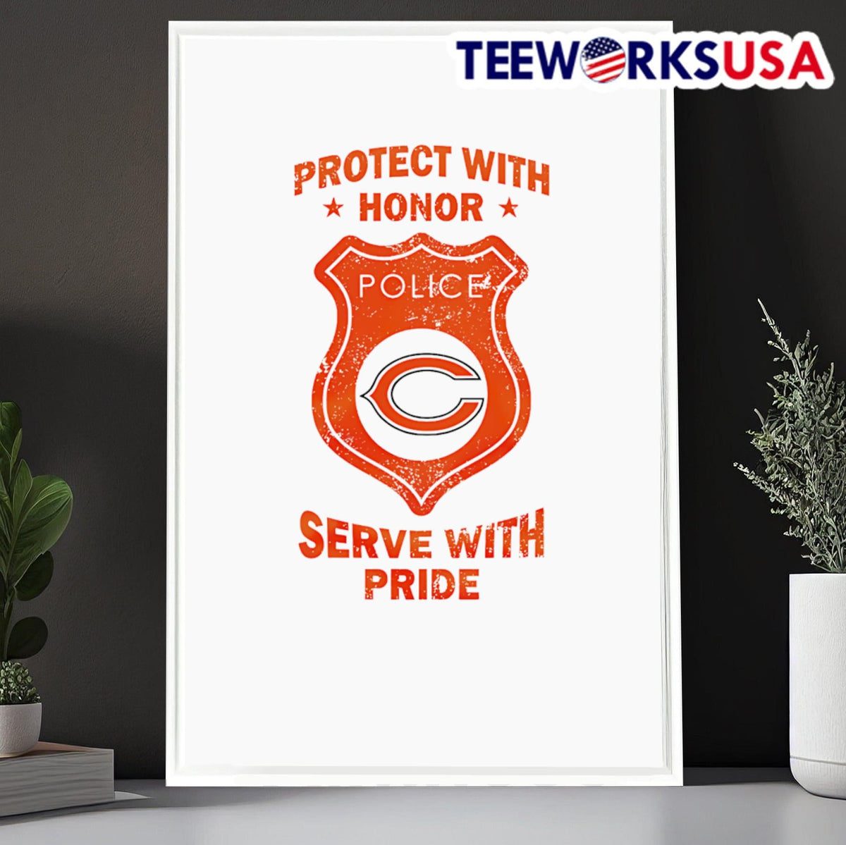 Protect with honor serve Pride Chicago Bears - Adult & Kids T-Shirts, Sweatshirts & Hoodies apparel design preview 6