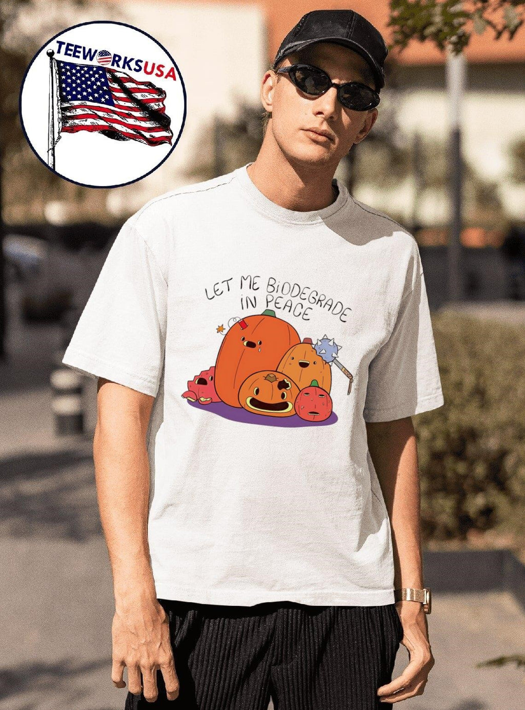 Pumpkin let me biddergrade in peace - Adult & Kids T-Shirts, Sweatshirts & Hoodies apparel design preview 1