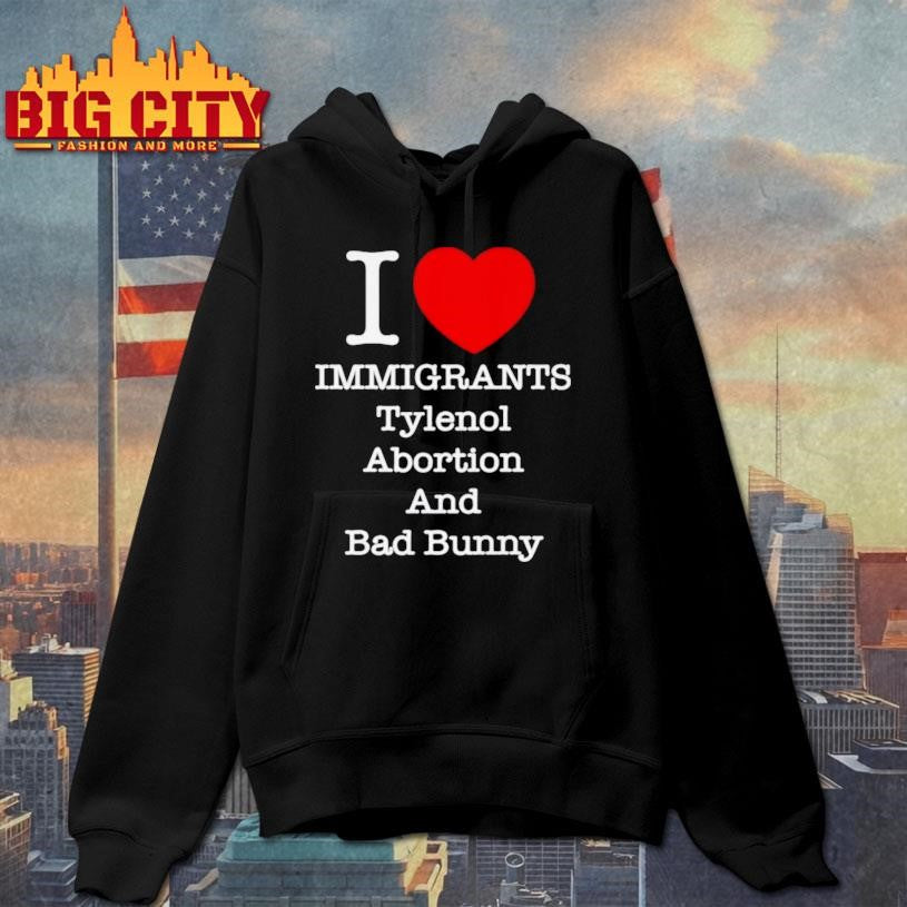 Punk Revolution I Love Immigrants Tylenol Abortion - Adult & Kids T-Shirts, Sweatshirts & Hoodies apparel design preview 2