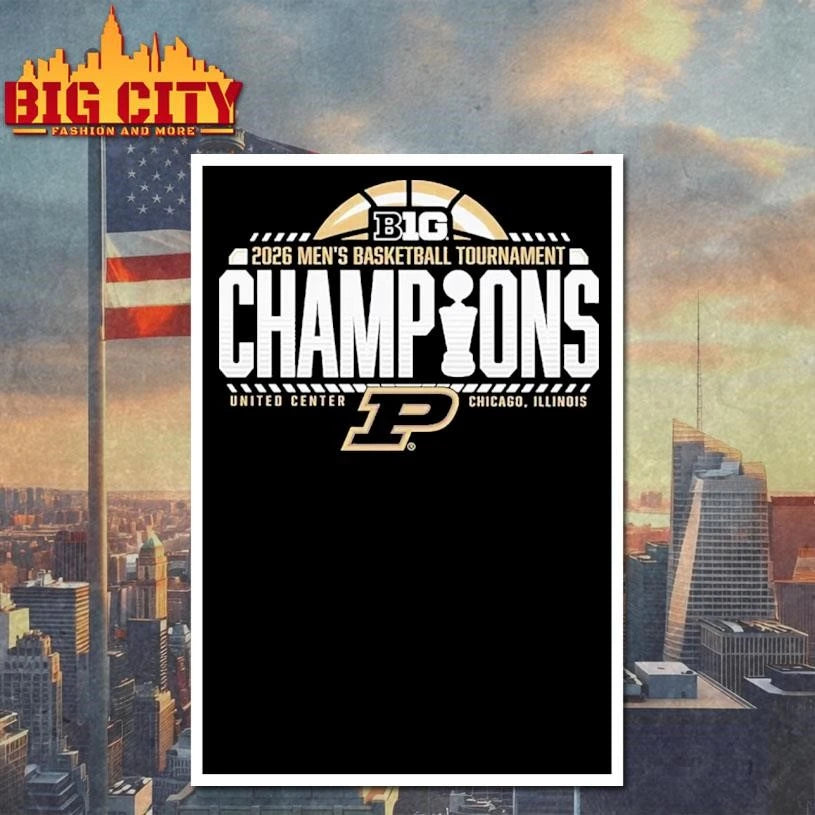Purdue Boilermakers 2026 Big Ten Men's Basketball - Adult & Kids T-Shirts, Sweatshirts & Hoodies apparel design preview 4