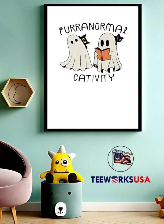 Purranormal Activity halloween ghost - Adult & Kids T-Shirts, Sweatshirts & Hoodies apparel design preview 3