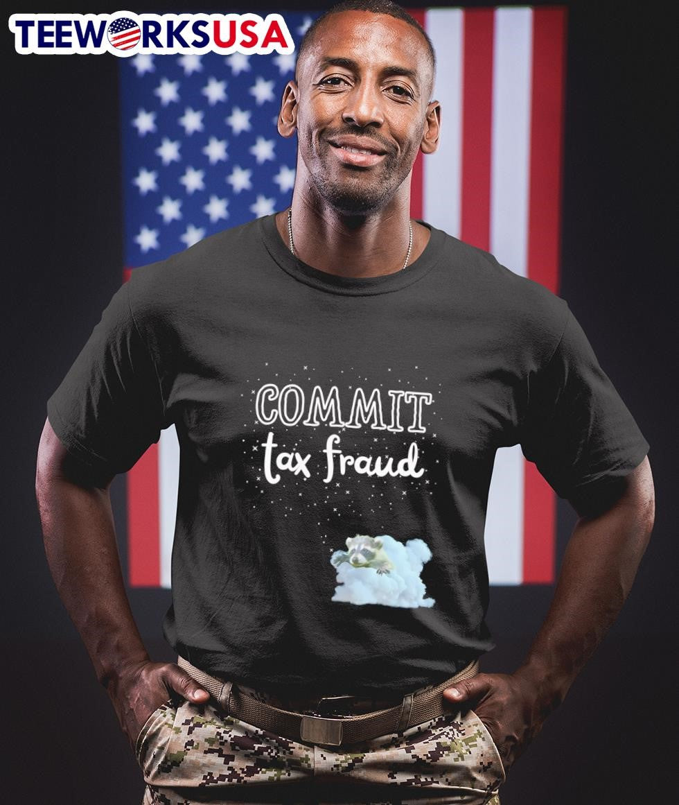 Commit Tax Fraud raccoon - Adult & Kids T-Shirts, Sweatshirts & Hoodies apparel design preview 1