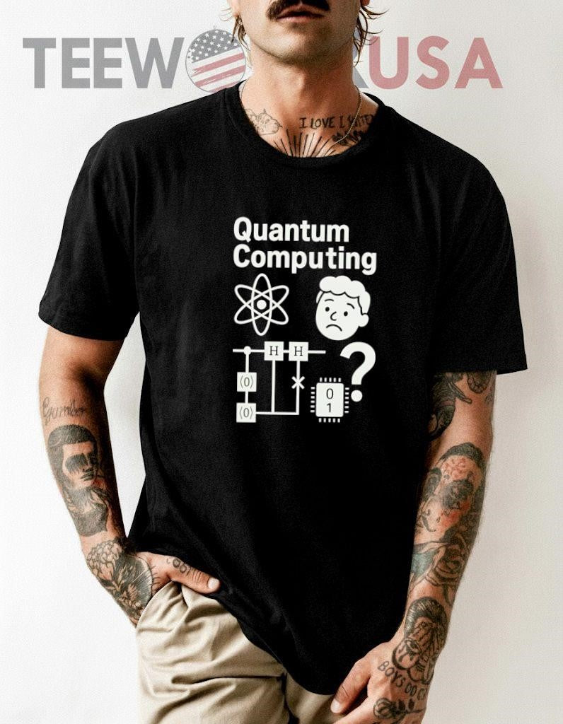 Quantum Computing Atom Circuit Board Question Mark - Adult & Kids T-Shirts, Sweatshirts & Hoodies apparel design preview 1
