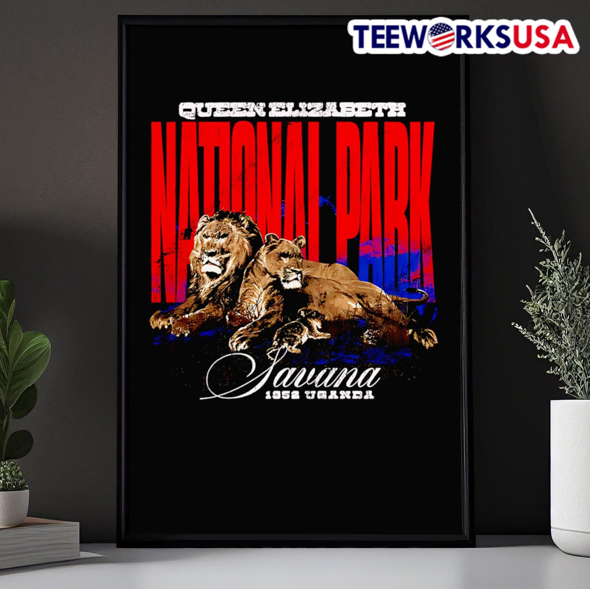 Queen Elizabeth National Park - Adult & Kids T-Shirts, Sweatshirts & Hoodies apparel design preview 5