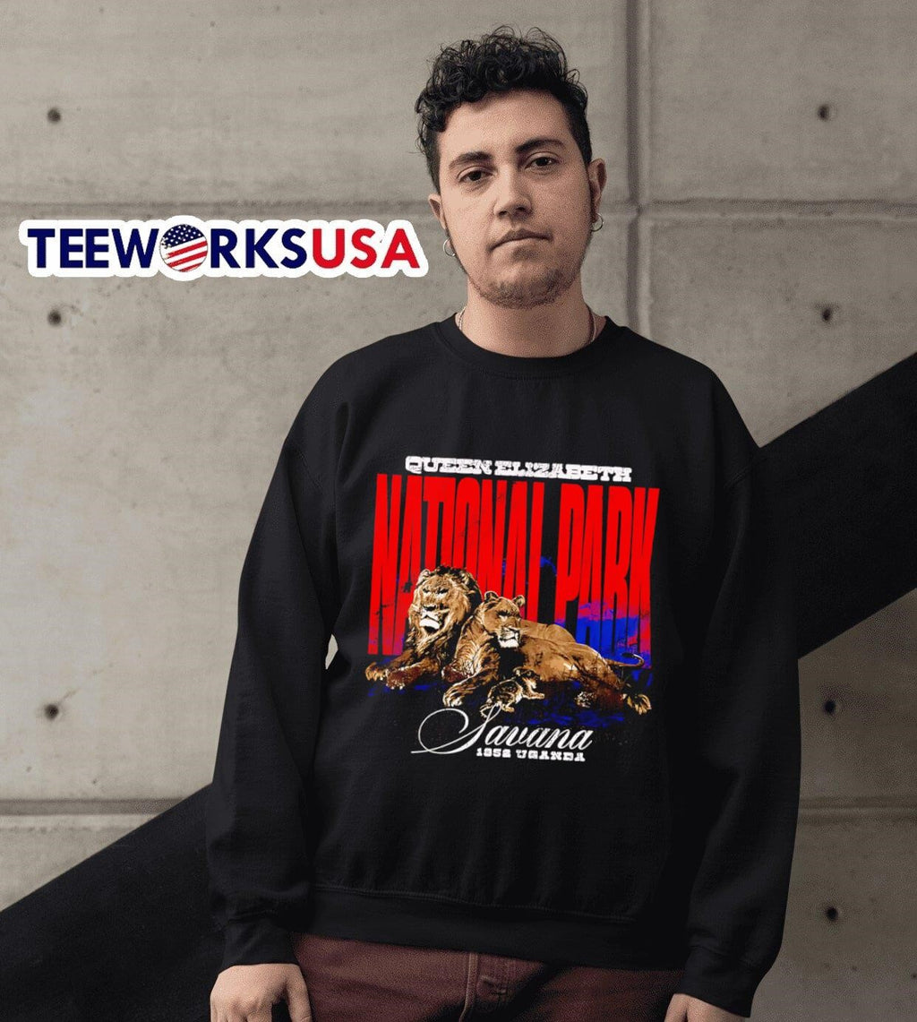 Queen Elizabeth National Park - Adult & Kids T-Shirts, Sweatshirts & Hoodies apparel design preview 6