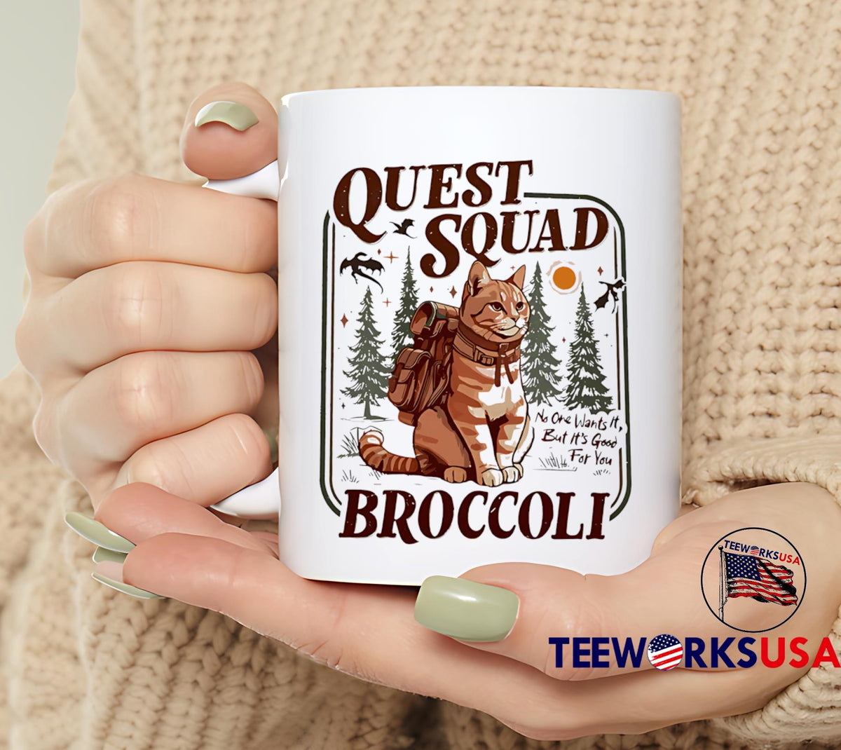 Quest Squad Broccoli Cat Ridoc Romantasy Fan - Adult & Kids T-Shirts, Sweatshirts & Hoodies apparel design preview 6