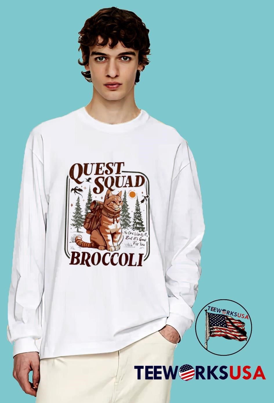 Quest Squad Broccoli Cat Ridoc Romantasy Fan - Adult & Kids T-Shirts, Sweatshirts & Hoodies apparel design preview 4