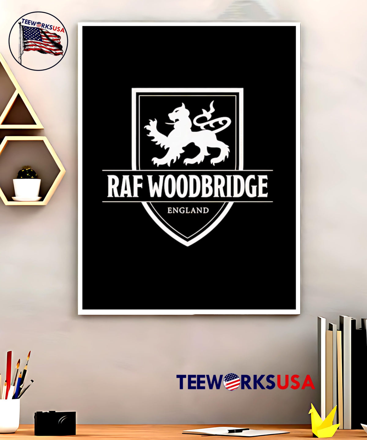 RAF Woodbridge england logo - Adult & Kids T-Shirts, Sweatshirts & Hoodies apparel design preview 5