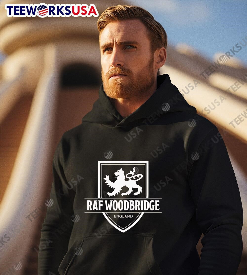 RAF Woodbridge england logo - Adult & Kids T-Shirts, Sweatshirts & Hoodies apparel design preview 3