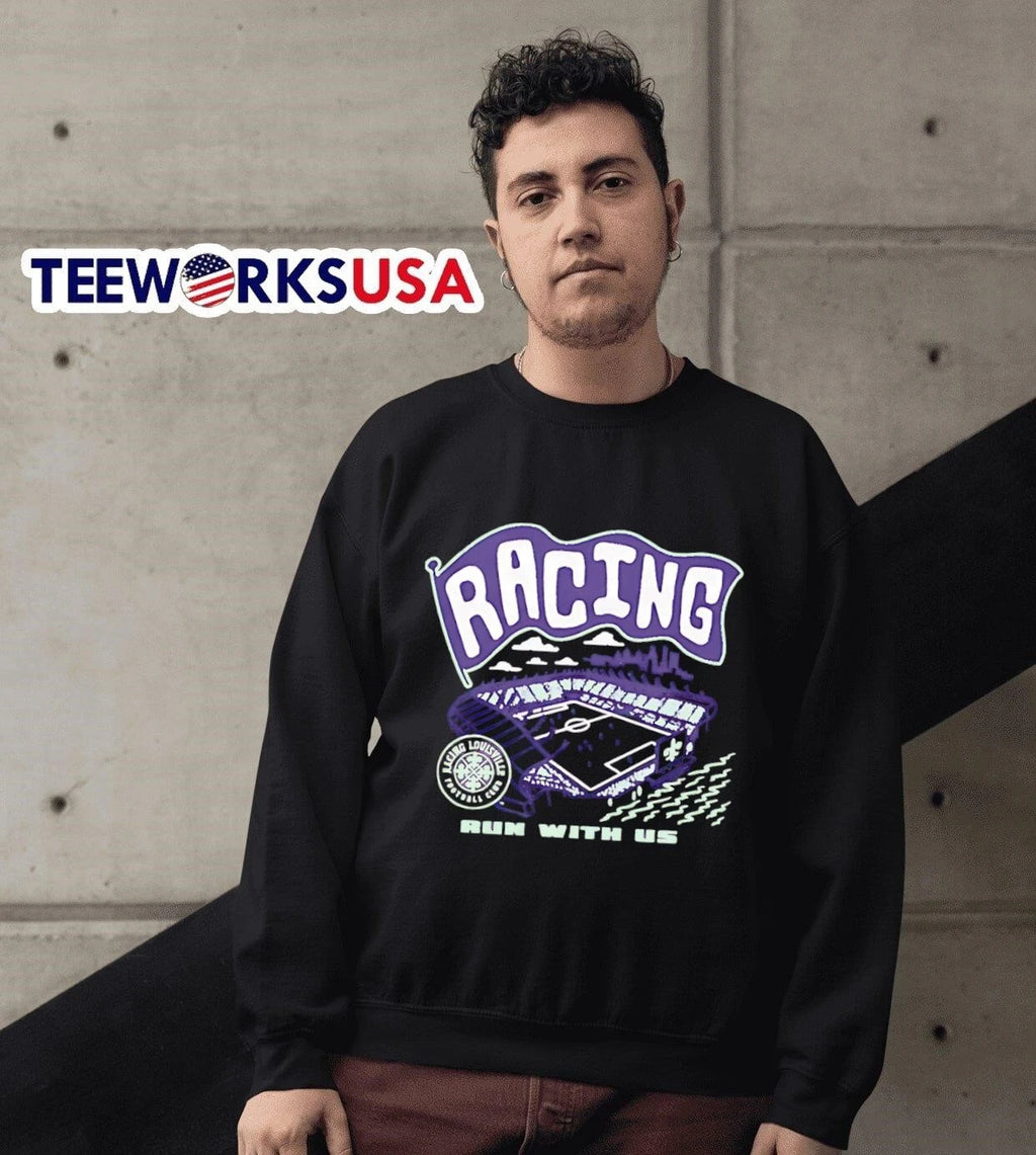 Racing Louisville Football Club Run With Us Stadium - Adult & Kids T-Shirts, Sweatshirts & Hoodies apparel design preview 6