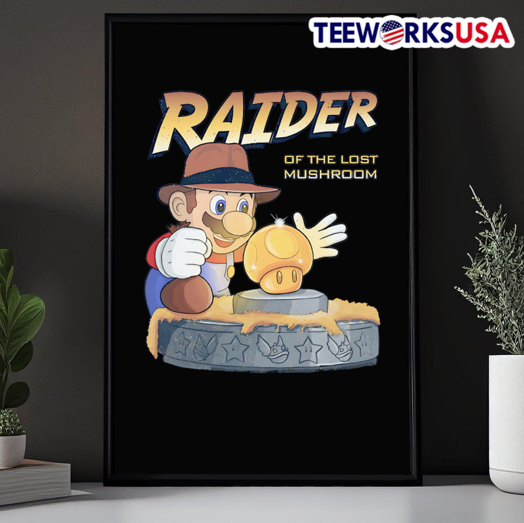 Raider of the lost mushroom Super Mario - Adult & Kids T-Shirts, Sweatshirts & Hoodies apparel design preview 5